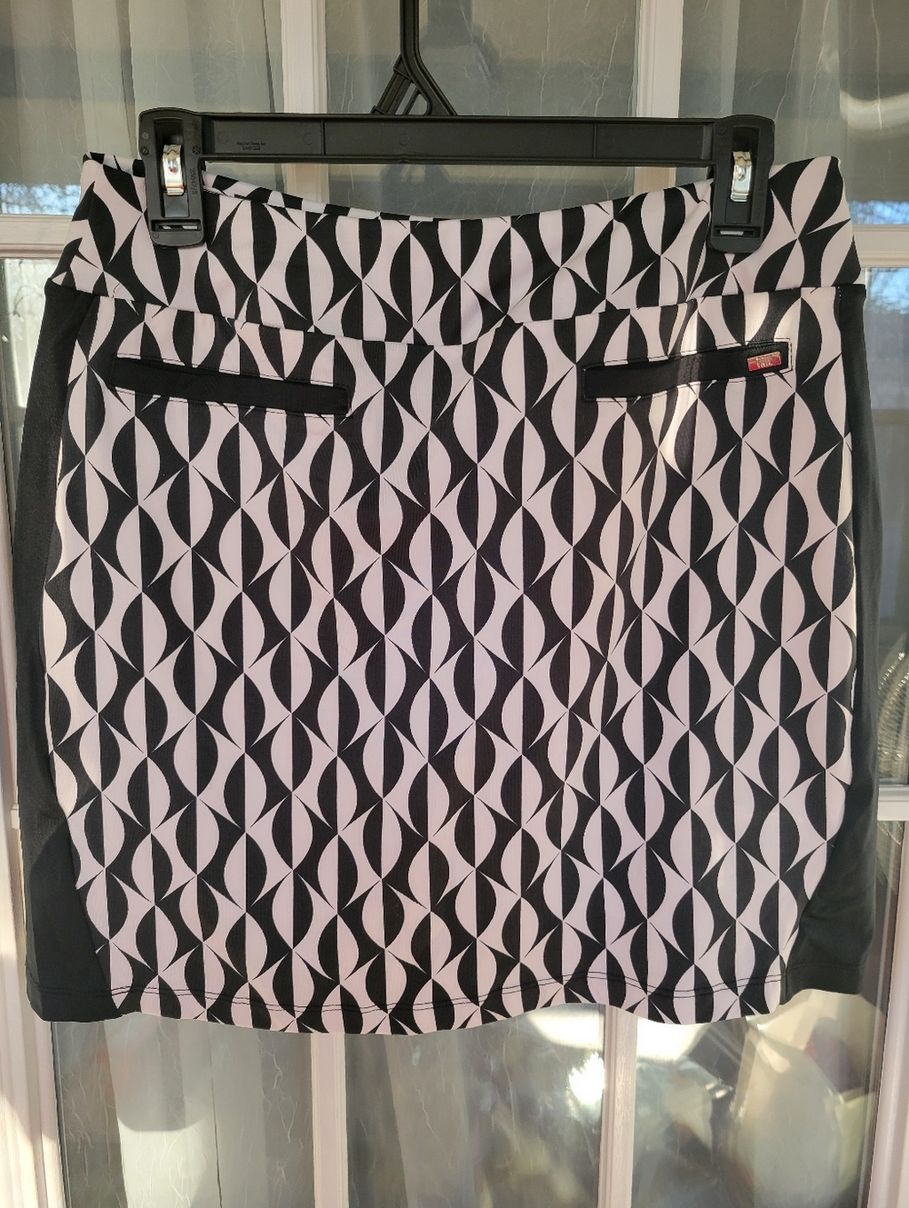 Tail Brand Black & White Classic Geometric Golf Stretch Skirt Womens Small